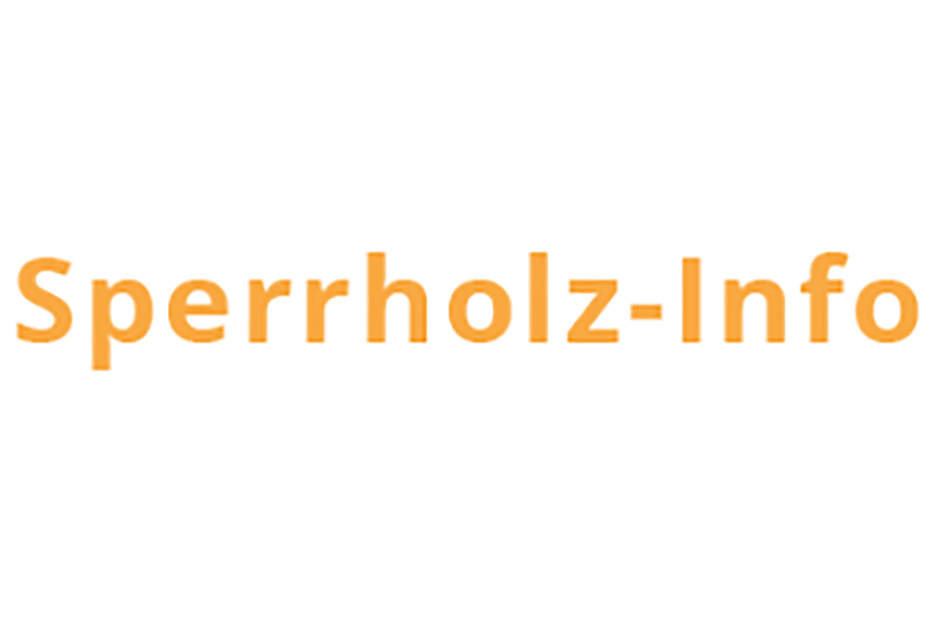 Sperrholz-Info Schriftzug